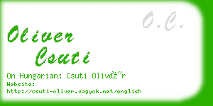 oliver csuti business card